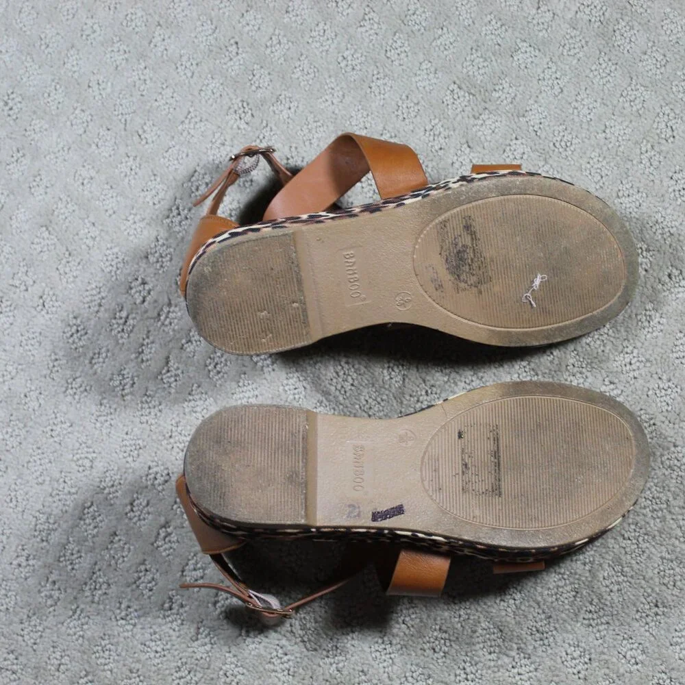 Bamboo Size 6 Cognac Leopard Print 1